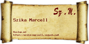 Szika Marcell névjegykártya